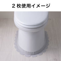 サンコー トイレ 便器すきまテープ 1個 ずれない 貼るだけ 消臭 洗える おくだけ吸着 グレー 2枚入 KX-96