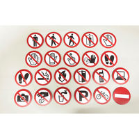 グリーンクロス ＪＩＳ禁止標識ピクトサインステッカーΦ１００　３枚セット　ＢＡＮー０５Ｓ　さわるな　1セット(3枚入)（直送品）