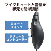 ヘッドセット 4極 有線 単一指向性 ノイズキャンセリング オーバーヘッド HS-HP06STBK 1個 エレコム（直送品）