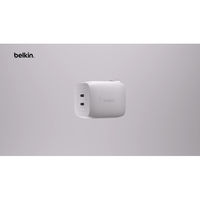 USB充電器 45W（25W+20W） USB Type-C×2ポート 急速充電 折り畳み式プラグ ホワイト 1個 Belkin ベルキン