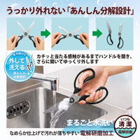 プラス キッチンバサミ フィットカットカーブ 多機能料理はさみ ブラック 35710 1セット(5本)