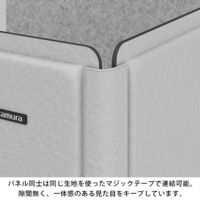 オカムラ ジャスタスソファブース 2人用 幅1475×奥行733×高さ1600mm グレー／ライトグレー 1台（4梱包）  オリジナル