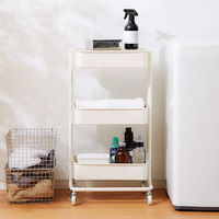 武田コーポレーション ヴィンテージ調 天板付きキャスターワゴン 2段 K9-VTTW50WH 1箱（直送品）