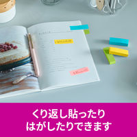 スリーエム(3M) ポストイット ふせん 付箋 強粘着 見出し 50mm×15mm マルチカラー8 1ケース（8冊入） 700SS-MC-8N