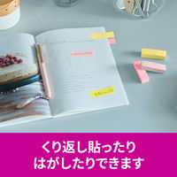 スリーエム(3M) ポストイット ふせん 付箋 強粘着 見出し 50mm×15mm マルチカラー4 1箱（32冊入） 7001SS-MC-4N