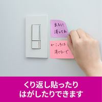 スリーエム(3M) ポストイット ふせん 付箋 強粘着 ノート 75mm×50mm マルチカラー7 1ケース（4冊入） 656SS-MC-7N