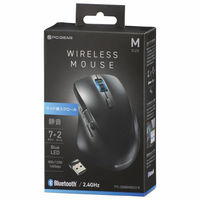 株式会社オーム電機 PCGEAR静音ワイヤレスマウス ブラックMサイズ 01-3600 1個