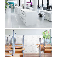 ネットフォース ファシル シューズロッカー 21人用 ダイヤル錠 ホワイト FHD-912-AW-WH 1セット(2台入)（直送品）