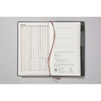 高橋書店 【2024年版】ニューダイアリーアルファ7 手帳判 片側1週間+ノート 月曜始まり クールグレー 110 1冊（直送品）