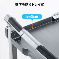 サンワサプライ 折りたたみカート 3段式 幅800×奥行500×高さ1035mm グレー×シルバー CART-FA1GY 1台（直送品）