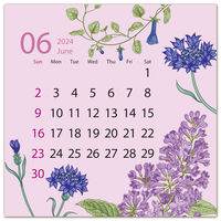 フロンティア 2024年卓上リングミニカレンダー　1ヵ月　ビンテージフラワー　SS CAL-149 5冊（直送品）