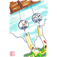 あかしや 筆ペン 水彩毛筆「彩」空色 CA200-15 1本