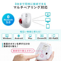 サンワサプライ ダイレクト:Bluetoothトラックボール 400-MABTTB181W 1個（直送品）