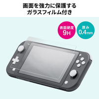 サンワサプライ ダイレクト：Nintendo Switch Lite専用ケース 、ガラスフィルム、クロス3点セット（直送品）