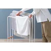 アイリスオーヤマ 折りたたみバスタオルハンガー ホワイト FBH-700 1台