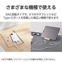 イヤホン タイプC マイク付き セミオープン型 インナーイヤータイプ 有線 シルバー EHP-DF10IMSV エレコム 1個（直送品）