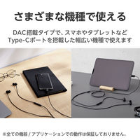 イヤホン タイプC マイク付き カナル型 耳せんタイプ 有線 ブラック EHP-DF11CMBK エレコム 1個（直送品）