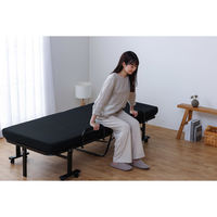 アイリスオーヤマ 折りたたみベッド ブラック OTBSS-KRH 1台（直送品）