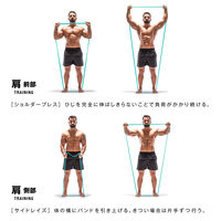 サクライ貿易 トレーニング器具 筋肉質バンド ペールブルー 54155 1セット(1個入)（直送品）