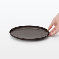 無印良品 日常の器 プレート 大 ダークブラウン 約直径23cm 良品計画