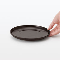 無印良品 日常の器 プレート 中 ダークブラウン 約直径19cm 良品計画