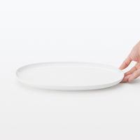 無印良品 日常の器 オーバルプレート 大 白 約30×21.5cm 良品計画