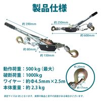 ベストアンサー パワーウインチ 1t diy-058 1台（直送品）