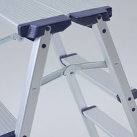 YAMAZEN 天板が広くて安心なアルミ幅広踏み台 3段 YM-DB03SG(DBL) 1台