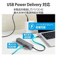 ドッキングステーション タイプC ハブ HDMI SDカード 固定スタンド付 USBハブ DST-C23SV/EC エレコム 1個