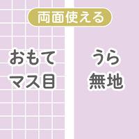 共栄プラスチック 下敷 しっかりシタ字キ A4 方眼/無地リバーシブル ぶどう SHS-A4-02 1セット(1枚×2)