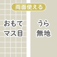 共栄プラスチック 下敷 しっかりシタ字キ A4 方眼/無地リバーシブル コーヒー牛乳 SHS-A4-05 1セット(1枚×2)