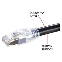 サンワサプライ カテゴリ6A屋外用LANケーブル(ブラック・80m) KB-T6AAD-80BK 1本