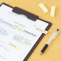 アスクル はたらく ふせん 付箋  50×15mm パステルイエロー （短冊ミニ） 100冊（10冊×10箱） オリジナル