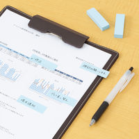 アスクル はたらく ふせん 付箋  50×15mm パステルブルー （短冊ミニ） 100冊（10冊×10箱） オリジナル