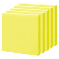 【強粘着】アスクル はたらく 強粘着ふせん 75×75mm ビビッドイエロー （正方形） 10冊（5冊×2箱）  オリジナル