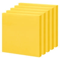 【強粘着】アスクル はたらく 強粘着ふせん 75×75mm パワーパステルイエロー （正方形） 10冊（5冊×2箱）  オリジナル