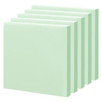 【強粘着】アスクル はたらく 強粘着ふせん 75×75mm パワーパステルグリーン （正方形） 10冊（5冊×2箱）  オリジナル