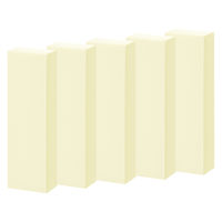 【強粘着】アスクル はたらく 強粘着ふせん 50×15mm パステルイエロー （短冊ミニ） 10冊（5冊×2箱）  オリジナル