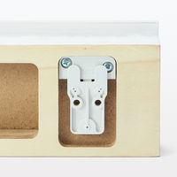 無印良品 壁に付けられる家具長押マグネット付き オーク材突板 ライトグレー 30cm 1セット（4個） 良品計画