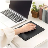 マウスパッド リストレスト付き PUレザー ノンスリップ加工 ブラック MUP-936BK 1枚 ナカバヤシ