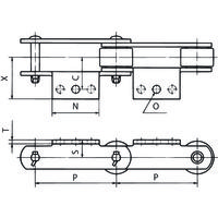 椿本チエイン 強力大形コンベヤチェーン(AT仕様) RF05100ーATーA1ーPL 1セット(2個)（直送品）