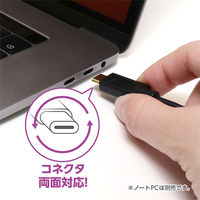 USB変換アダプタ Type-C[オス] - USB-A[メス] USB3.2 Gen2対応 変換ケーブル USA-10G2 1個