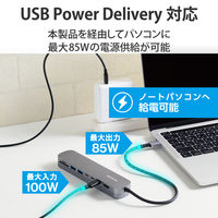 ドッキングステーション タイプC ハブ HDMI SDカード 固定スタンド付 USBハブ DST-C22SV エレコム 1個