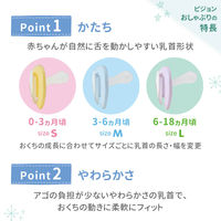 ピジョン おしゃぶり Fun Friendly（ファンフレンドリー） 6～18ヵ月頃 L フラワー柄 1個