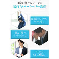 ギャツビー フェイシャルペーパー 洗顔 アイスタイプ せっけんの香り＜徳用＞42枚 1個 天然コットン100％ マンダム