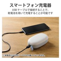 エレコム 乾電池式懐中電灯/枕元ライト/防災/スマホ充電/USB-A×1/単3電池4本付属/ブルー DE-KD04BU 1個