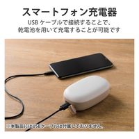 ベッドサイドランプ 枕元 ライト 間接照明 懐中電灯 3段階光量調節 電池式 ベージュ DE-KD04BE エレコム 1個