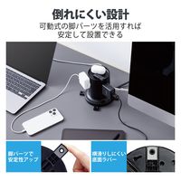 タワー型 電源タップ 延長コード コンセント 2m 2P 8個口 ほこりシャッター ブラック ECT-2720BK エレコム 1個