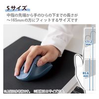 Bluetoothマウス 静音 ワイヤレス 無線 握りの極み 5ボタン S ブルー M-XGS30BBSKBU エレコム 1個（直送品）
