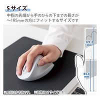 Bluetoothマウス 静音 ワイヤレス 無線 握りの極み 5ボタン S ホワイト M-XGS30BBSKWH エレコム 1個